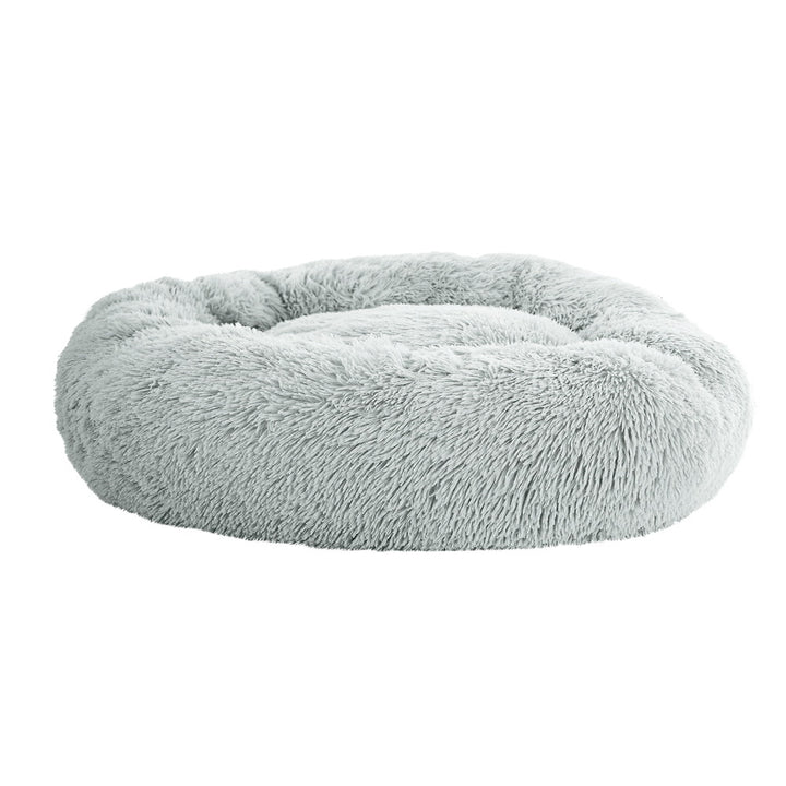 Large Pet Bed Extra Soft Fluffy Dog Bed 90cm - Light Grey