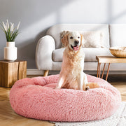 Large Plush Pet Bed 90cm - Pink - Homecoze