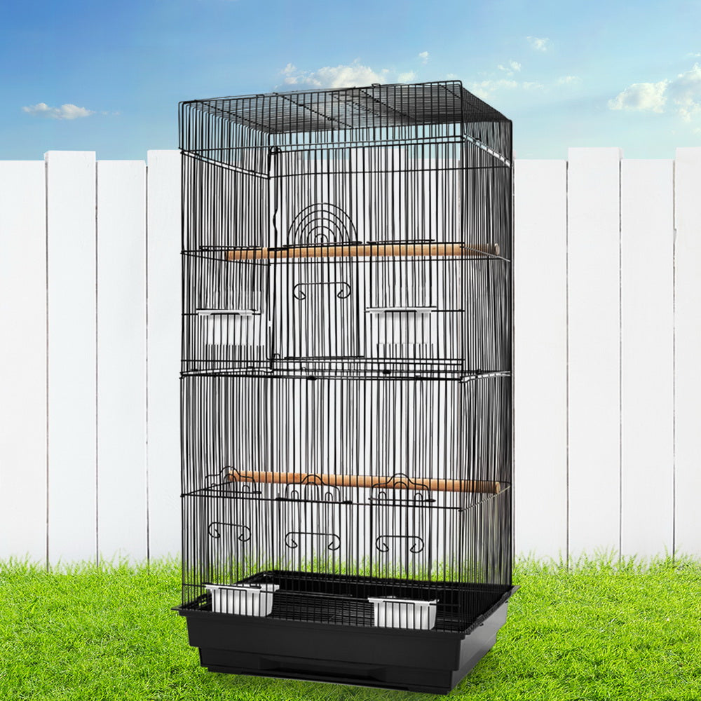 Medium Bird Cage with Perch - Black - Homecoze
