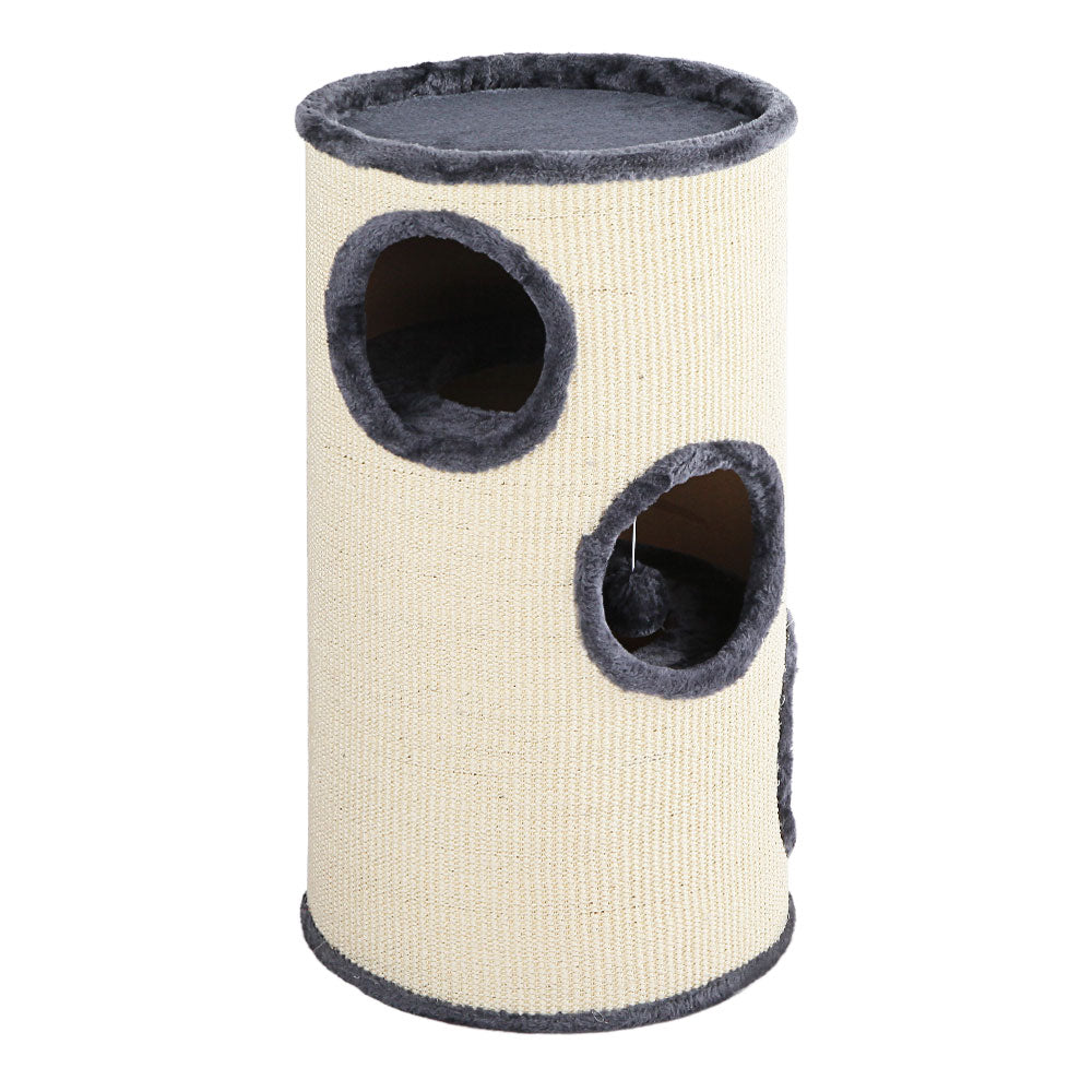 Small Cats Scratching Tree Post Tower Cat Condo House - 70cm Tall - Homecoze