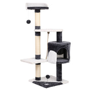 Small Cats Tree Scratching Post Tower Cat Condo House - 112cm Tall - Homecoze