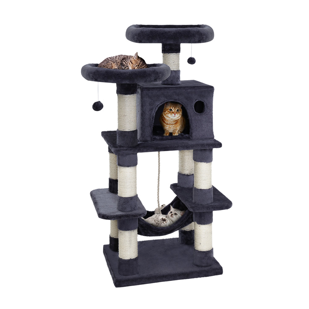 Medium Cats Tree Scratching Post Tower Cat Condo House - 145cm Tall - Homecoze