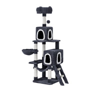 Large Cat Tree Tower Scratching Post Cat Condo Hanging Toy Bed 168cm - Homecoze