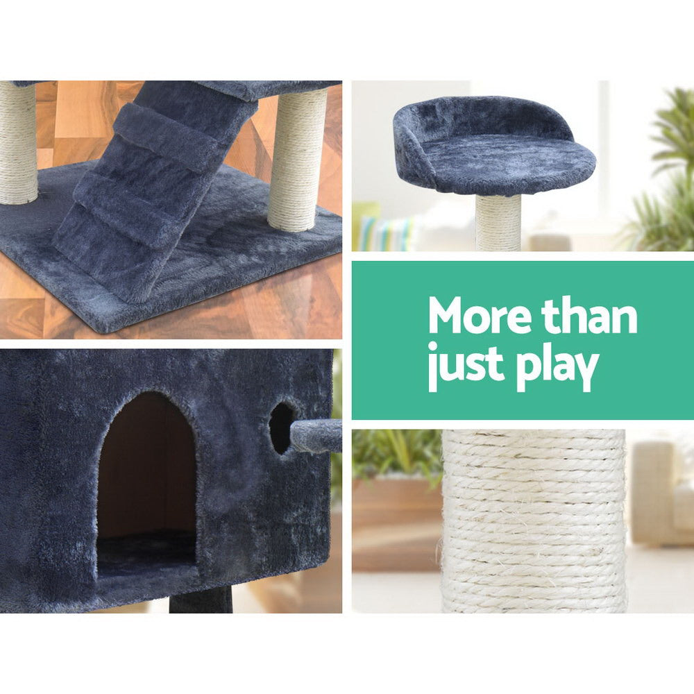 Medium Cats Tree Scratching Post Tower Cat Condo House - 134cm Tall - Homecoze