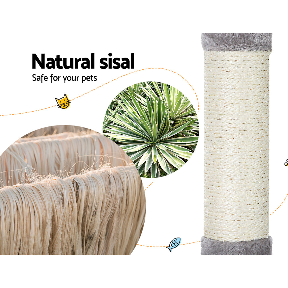 Small Cat House Scratching Tree Post Tower Cat Condo - 103cm Tall - Homecoze