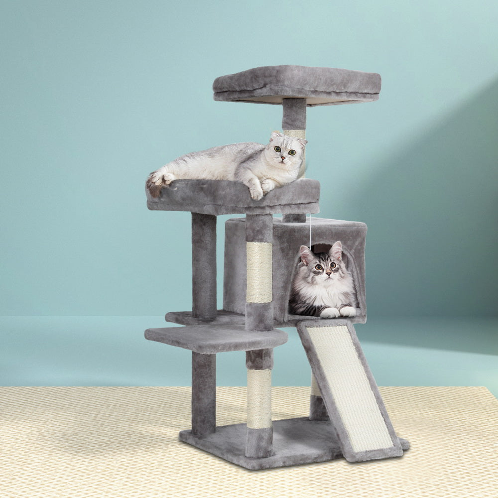 Small Cat House Scratching Tree Post Tower Cat Condo - 103cm Tall - Homecoze