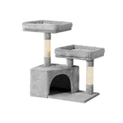 Small Cat Tree Tower Scratch Post 2 Platform Nest - 69cm Tall - Homecoze