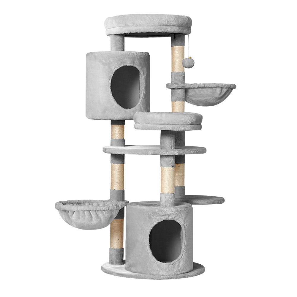 Medium Cat Tree Nest Tower Scratching Post Condo House - 123cm Tall - Homecoze
