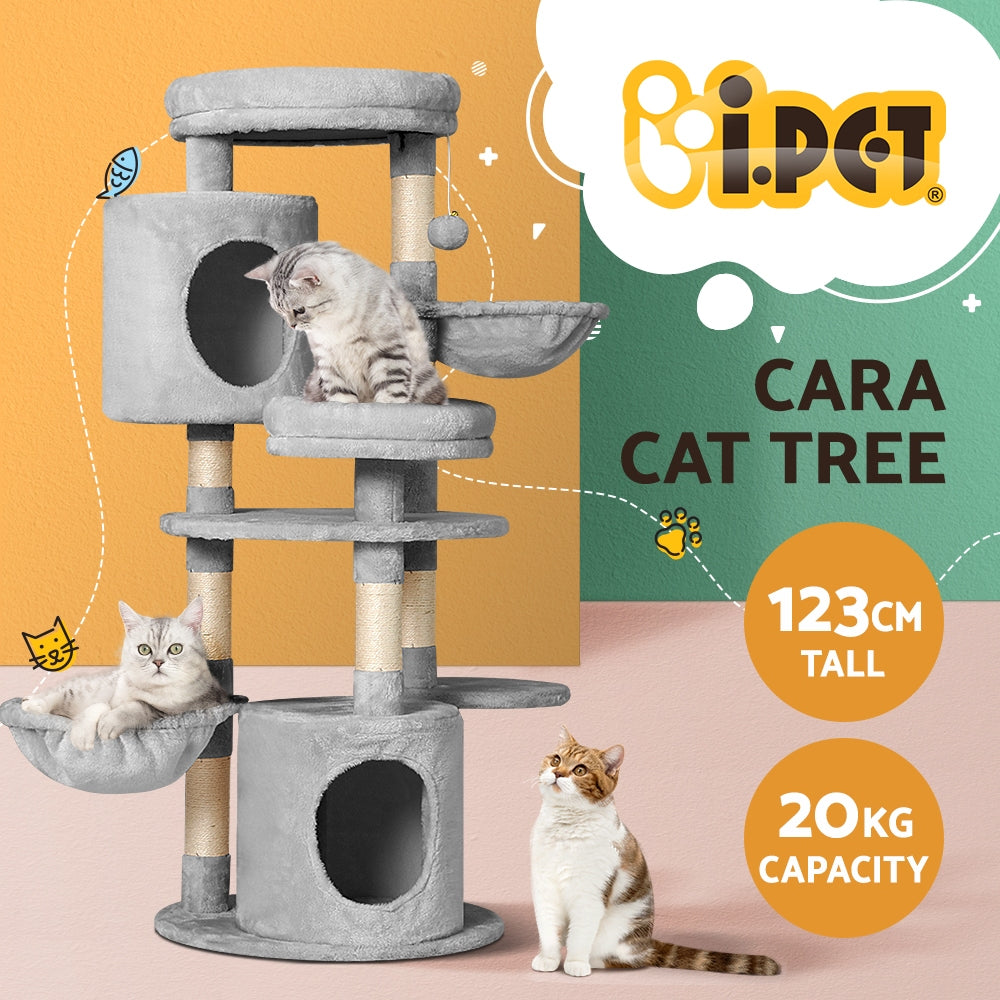 Medium Cat Tree Nest Tower Scratching Post Condo House - 123cm Tall - Homecoze