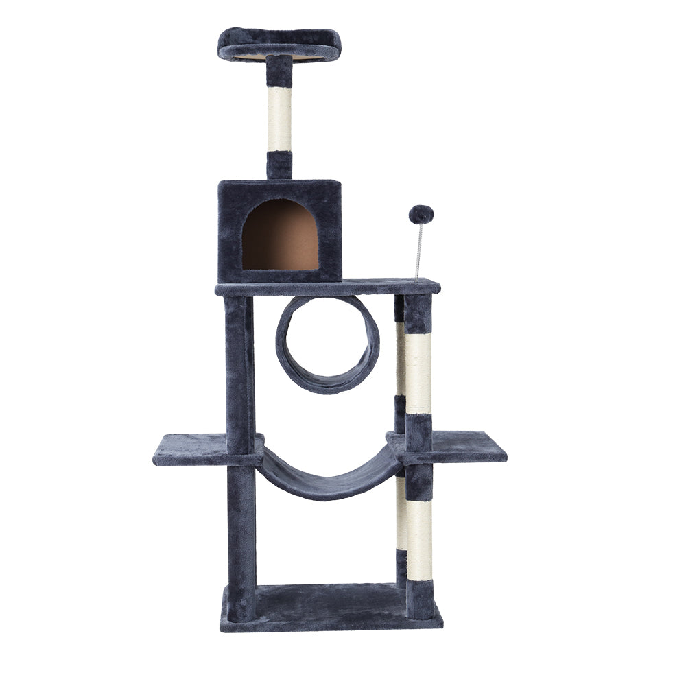 Medium Cats Tree Scratching Post Tower Cat Condo House with Hidey Holes - 151cm Tall - Homecoze