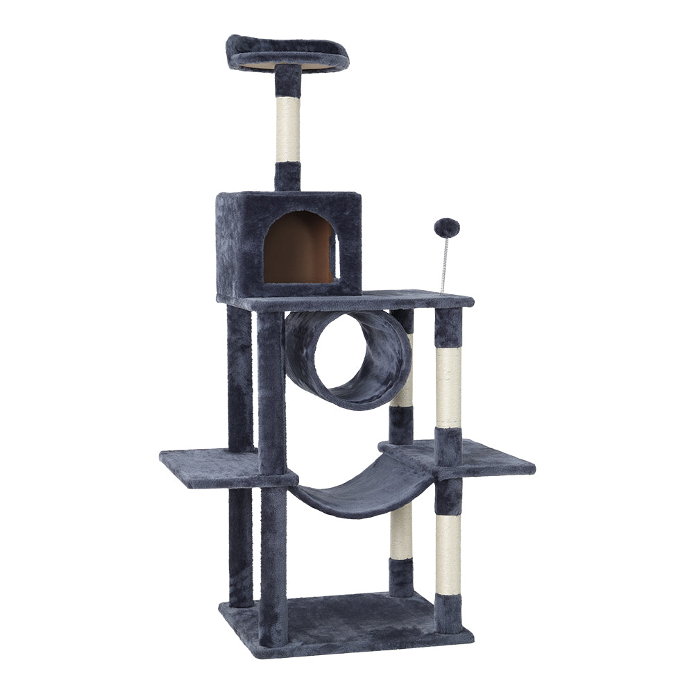 Medium Cats Tree Scratching Post Tower Cat Condo House with Hidey Holes - 151cm Tall - Homecoze
