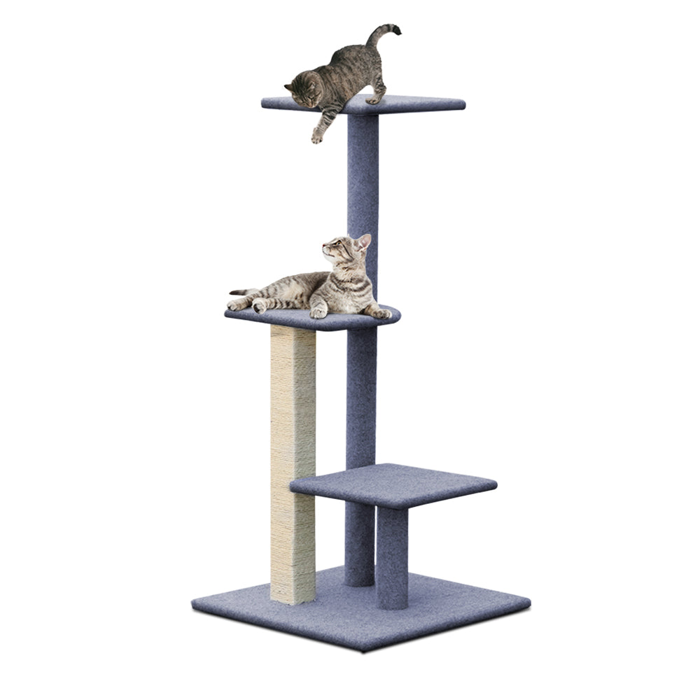 Medium Cats Tree Scratching Post Tower Cat Condo House - 124cm Tall - Homecoze