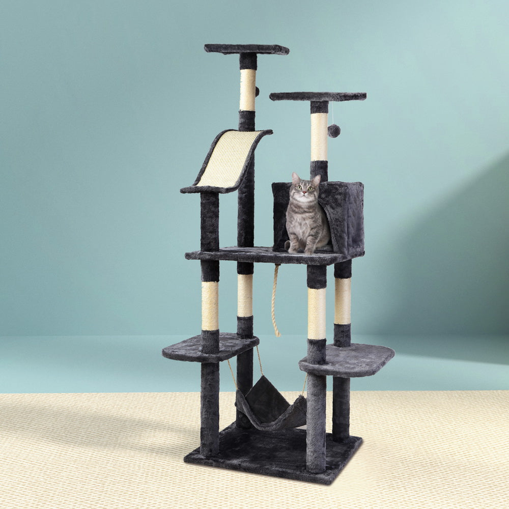 Large Cats Tree Scratching Post Tower Cat Condo House - 171cm Tall - Homecoze