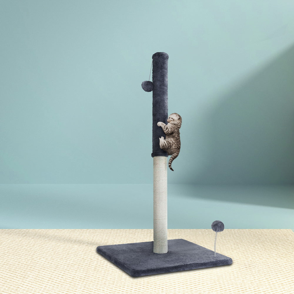 Small Scratcher Climbing Tree with Hanging Toys - 105cm Tall - Homecoze