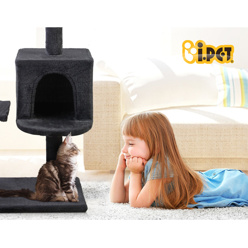Medium Cats Tree Scratching Post Tower Cat Condo House - 140cm Tall - Homecoze