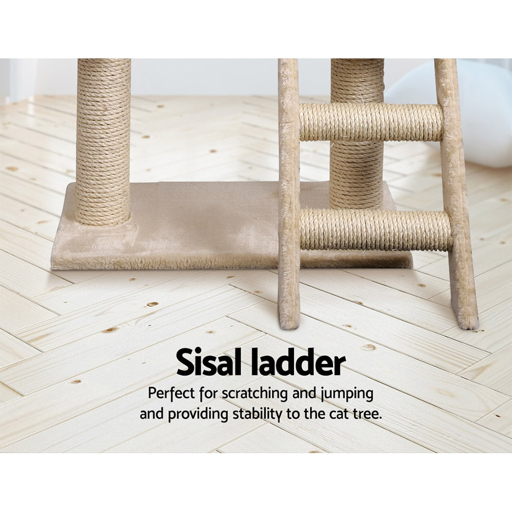 Small Cats Tree Scratching Post Tower Cat Condo House - 100cm Tall - Homecoze