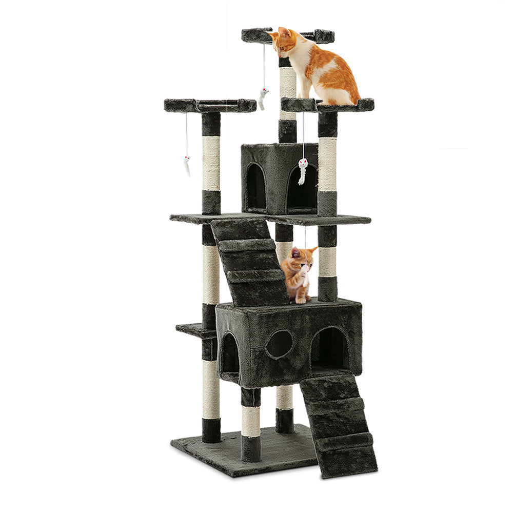 Large Cats Tree Scratching Post Tower Cat Condo House - 180cm Tall - Homecoze