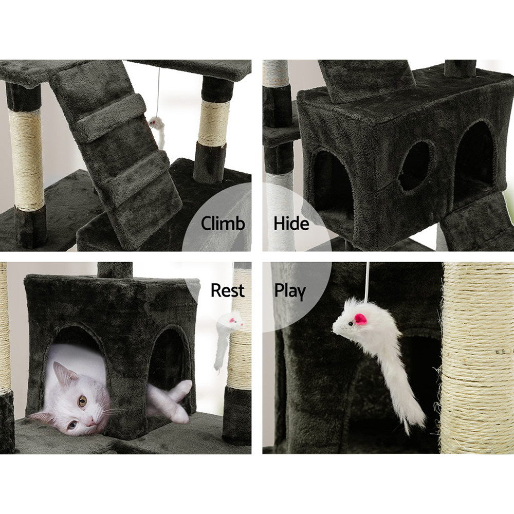 Large Cats Tree Scratching Post Tower Cat Condo House - 180cm Tall - Homecoze