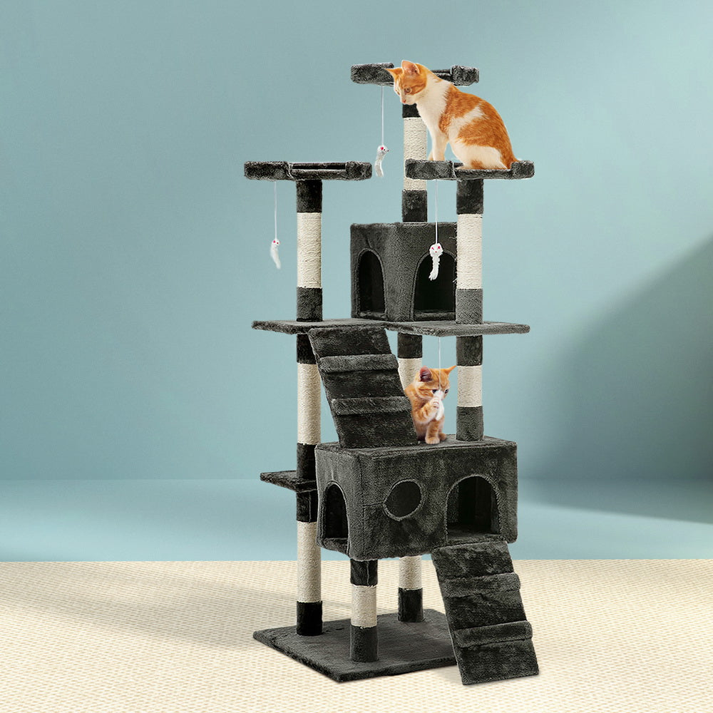 Large Cats Tree Scratching Post Tower Cat Condo House - 180cm Tall - Homecoze