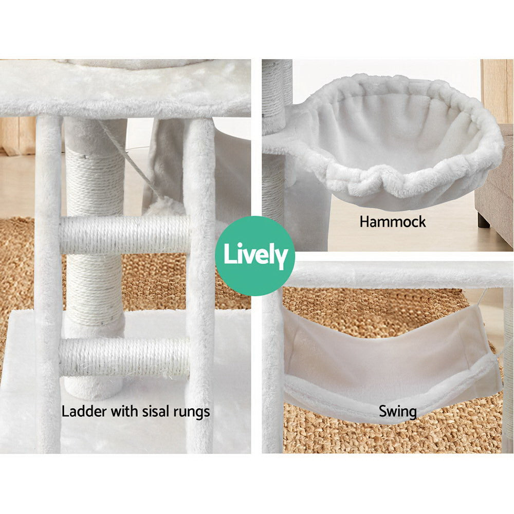 Medium Cats Tree Scratching Post Tower Cat Condo House - 141cm Tall - Homecoze