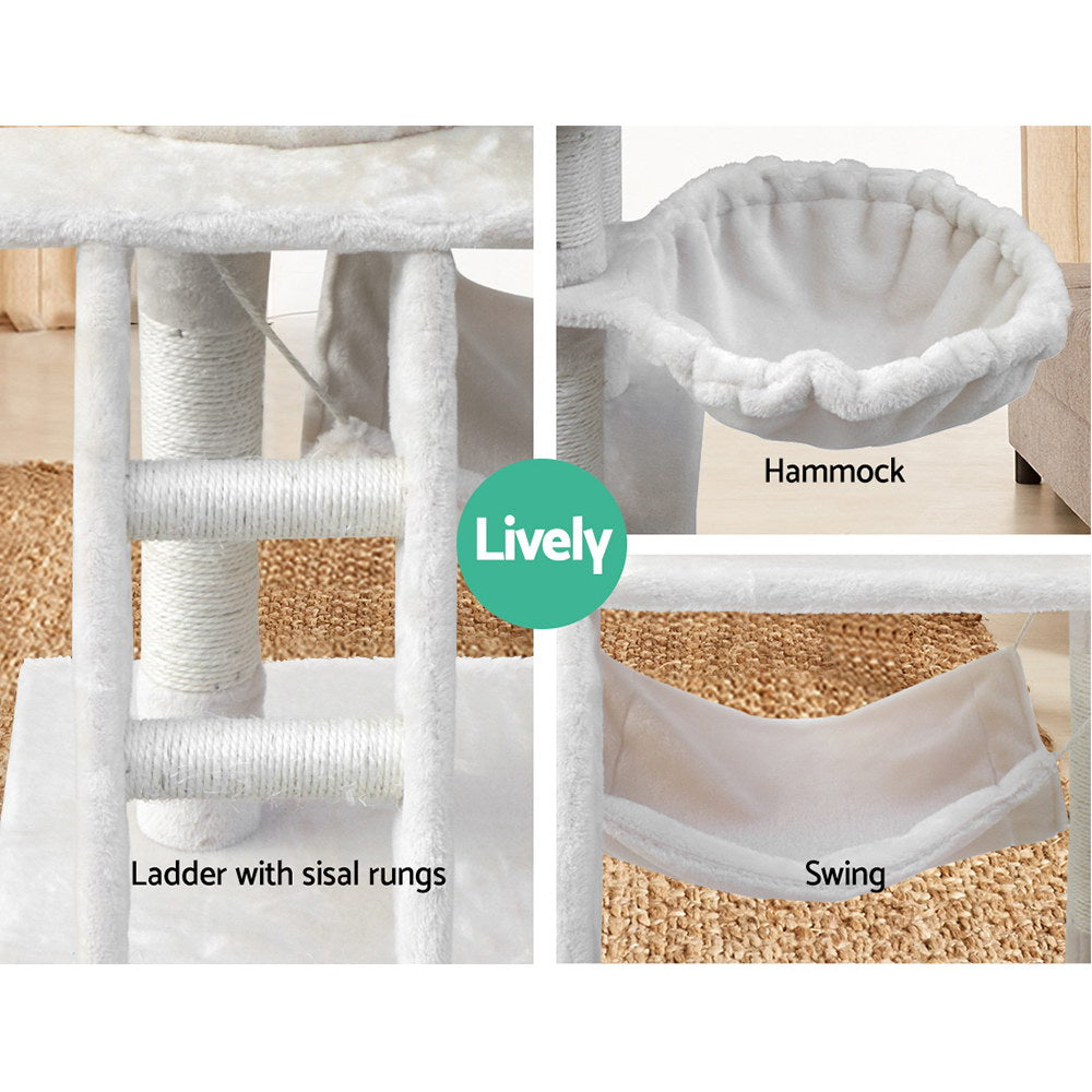 Medium Cats Tree Scratching Post Tower Cat Condo House - 141cm Tall - Homecoze