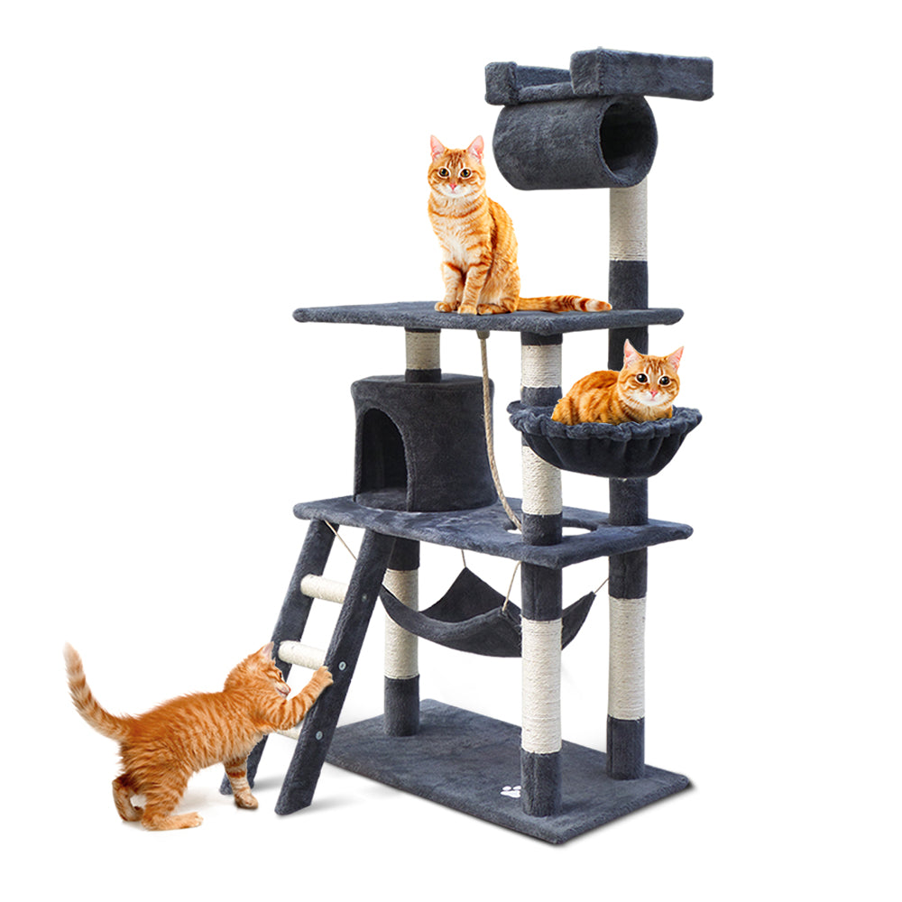 Medium Cats Tree Scratching Post Tower Cat Condo House - 141cm Tall - Homecoze