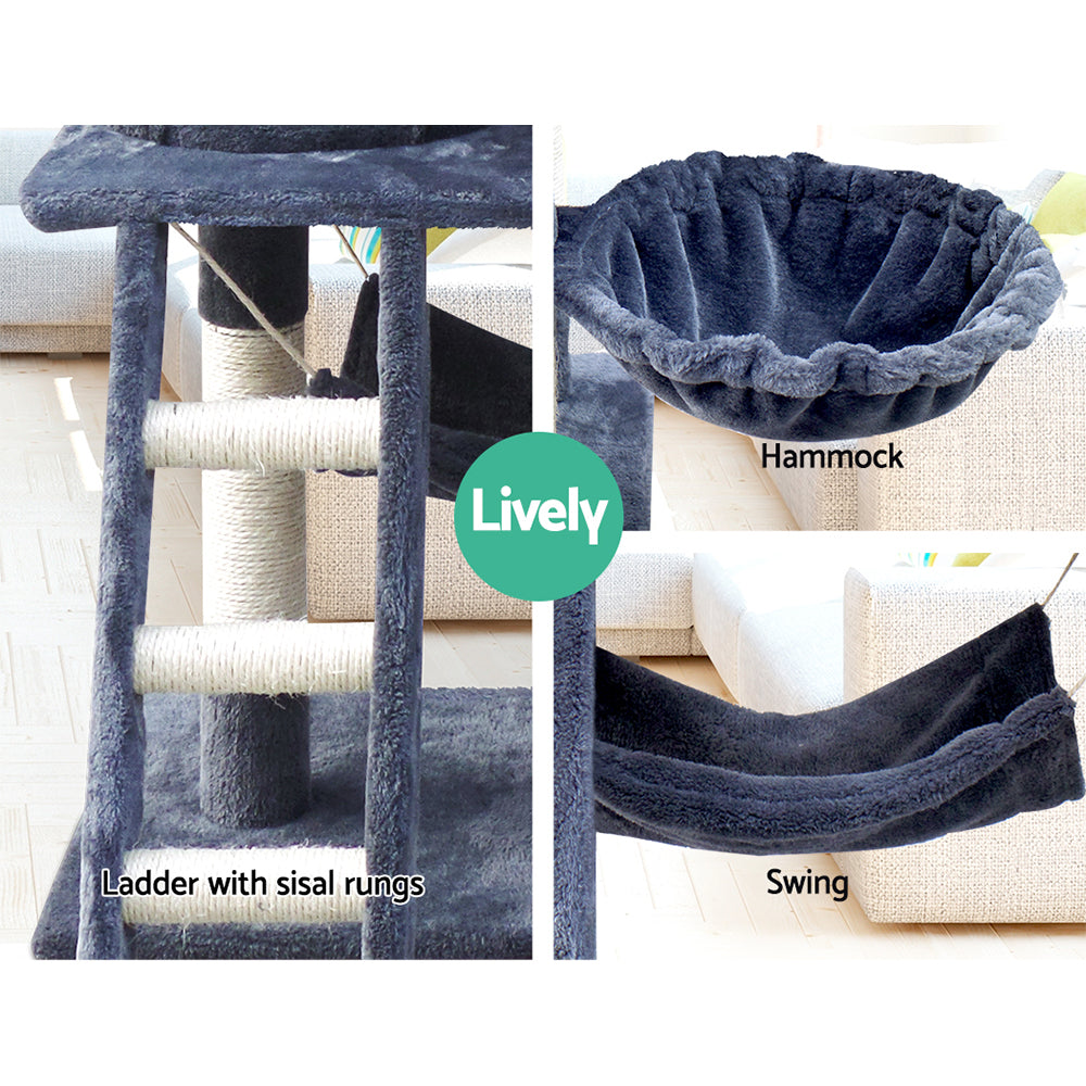 Medium Cats Tree Scratching Post Tower Cat Condo House - 141cm Tall - Homecoze