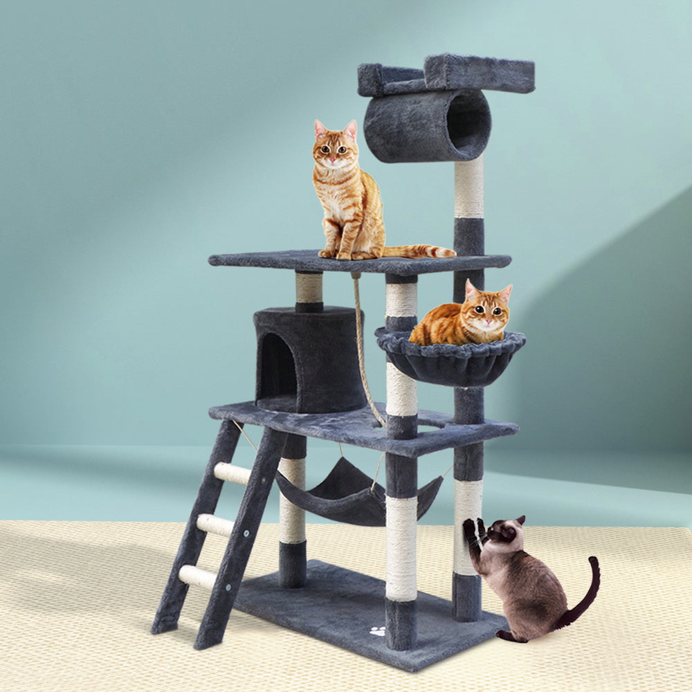 Medium Cats Tree Scratching Post Tower Cat Condo House - 141cm Tall - Homecoze