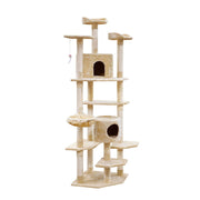 Extra Large Cats Tree Scratching Post Tower Cat Condo House - 203cm Tall - Homecoze