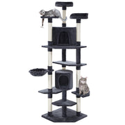 Extra Large Cats Tree Scratching Post Tower Cat Condo House - 203cm Tall - Homecoze