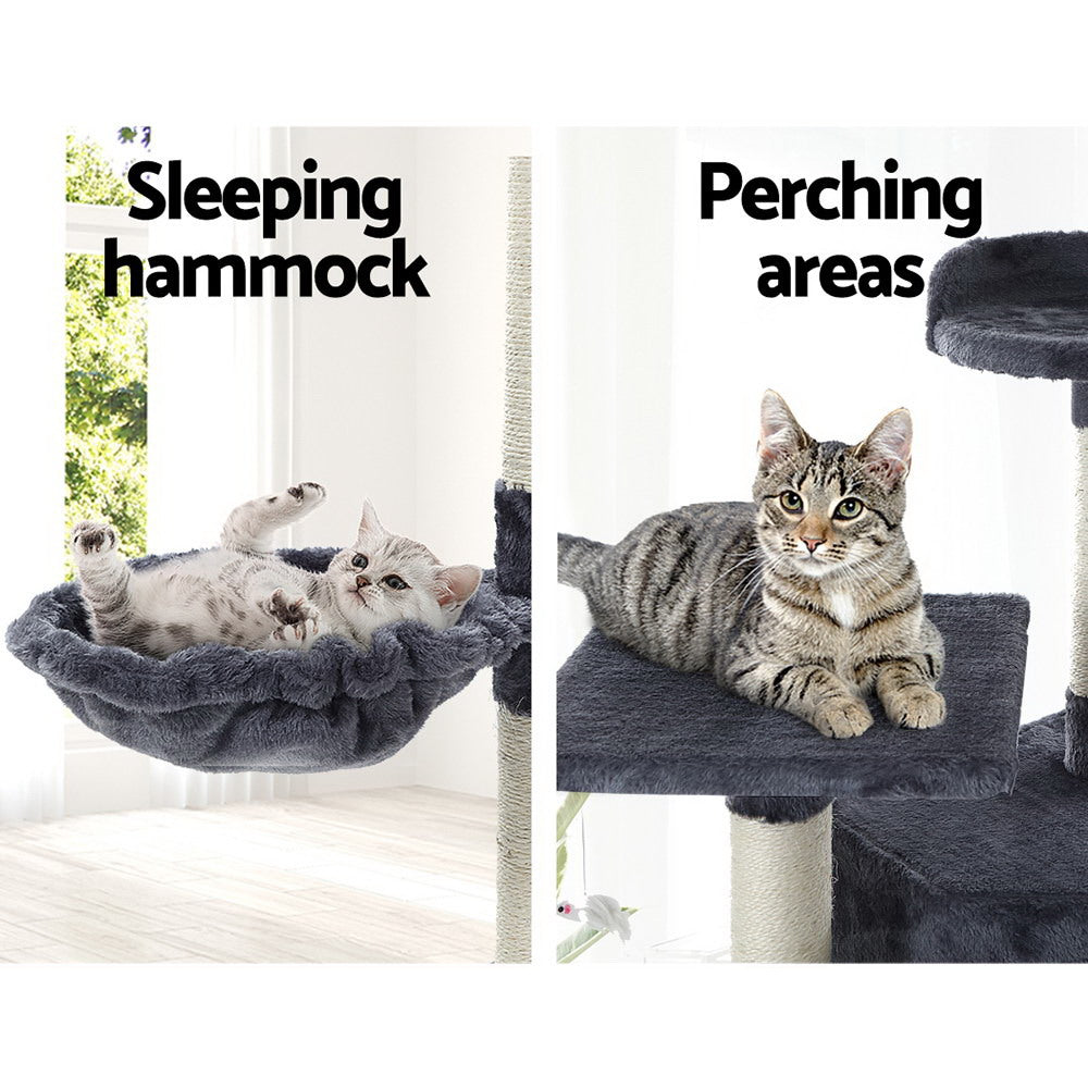 Extra Large Cats Tree Scratching Post Tower Cat Condo House - 203cm Tall - Homecoze