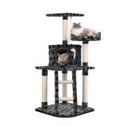 Medium Cat & KItten Tree Scratching Post Tower with Sisal Posts - 120cm Tall - Homecoze