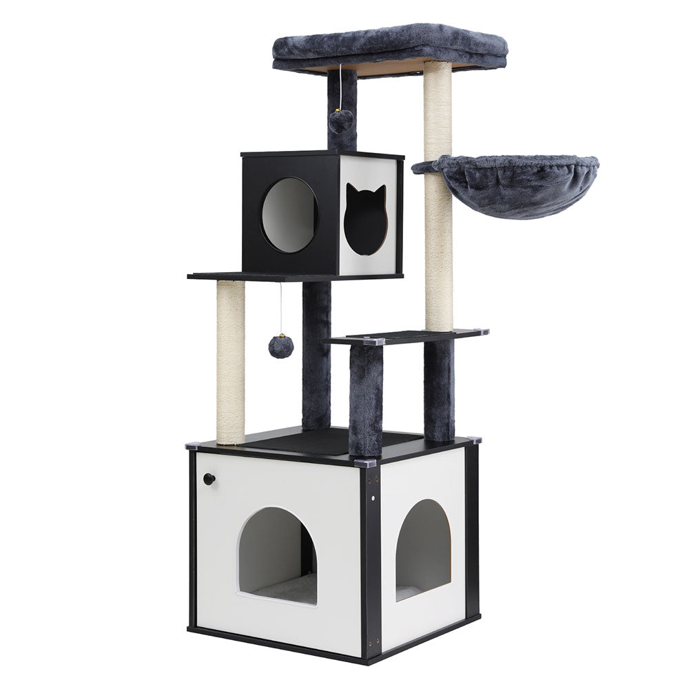 Cat Condo Scratching Tree Tower 144cm - Homecoze