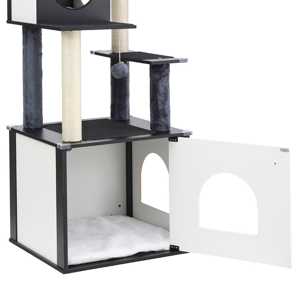 Cat Condo Scratching Tree Tower 144cm - Homecoze