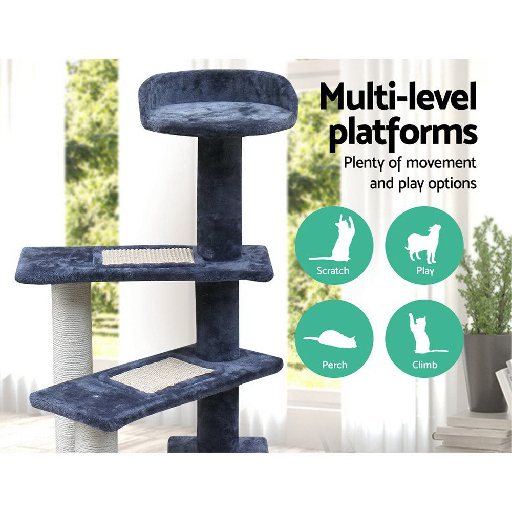 Small Cats Stairs Scratching Tree Post Tower Cat Condo House - 100cm Tall - Homecoze