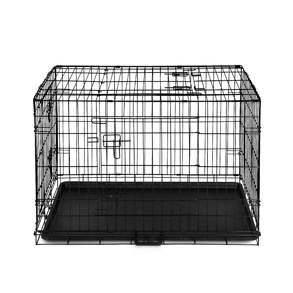 Dog Crate 36" Foldable Pet Cage - Black - Homecoze