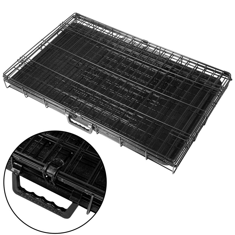 Dog Crate 36" Foldable Pet Cage - Black - Homecoze