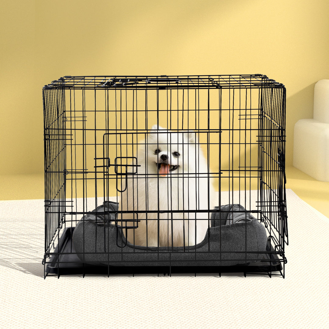 Dog Crate 36" Foldable Pet Cage - Black