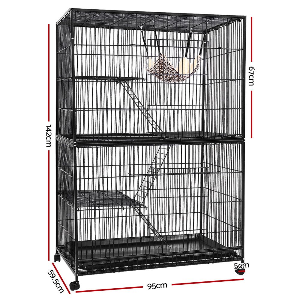 Pet Cage for Bird Ferret Rabbit Parrot Aviary Hamster 4 Level 142cm