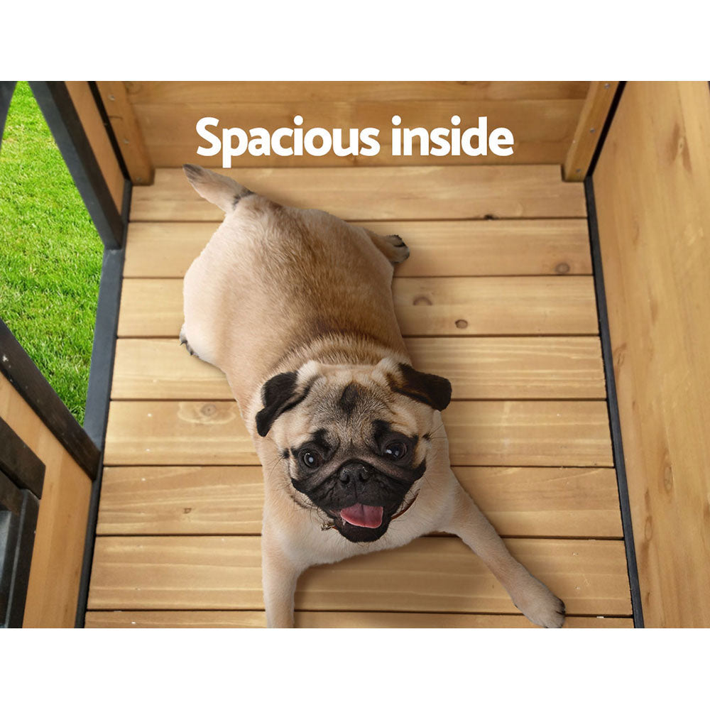 Dog Kennel Large Wooden Pet House 96cm x 69cm x 66cm - Homecoze