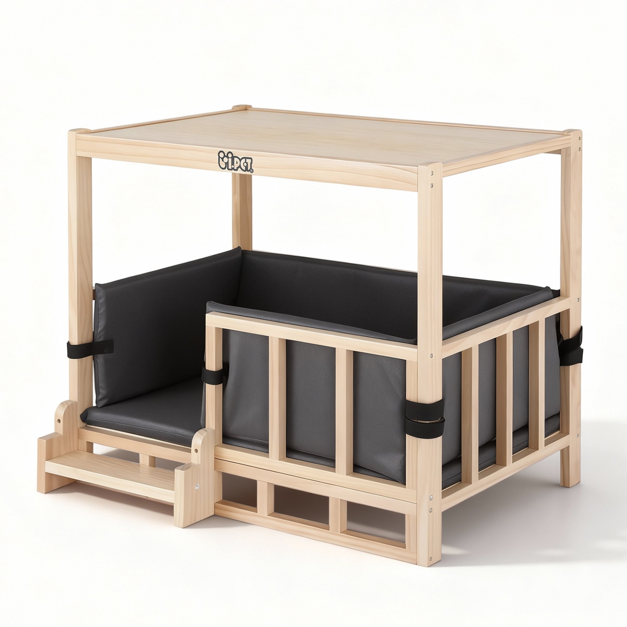2-in-1 Small Wooden Dog Bed Side Table - Homecoze