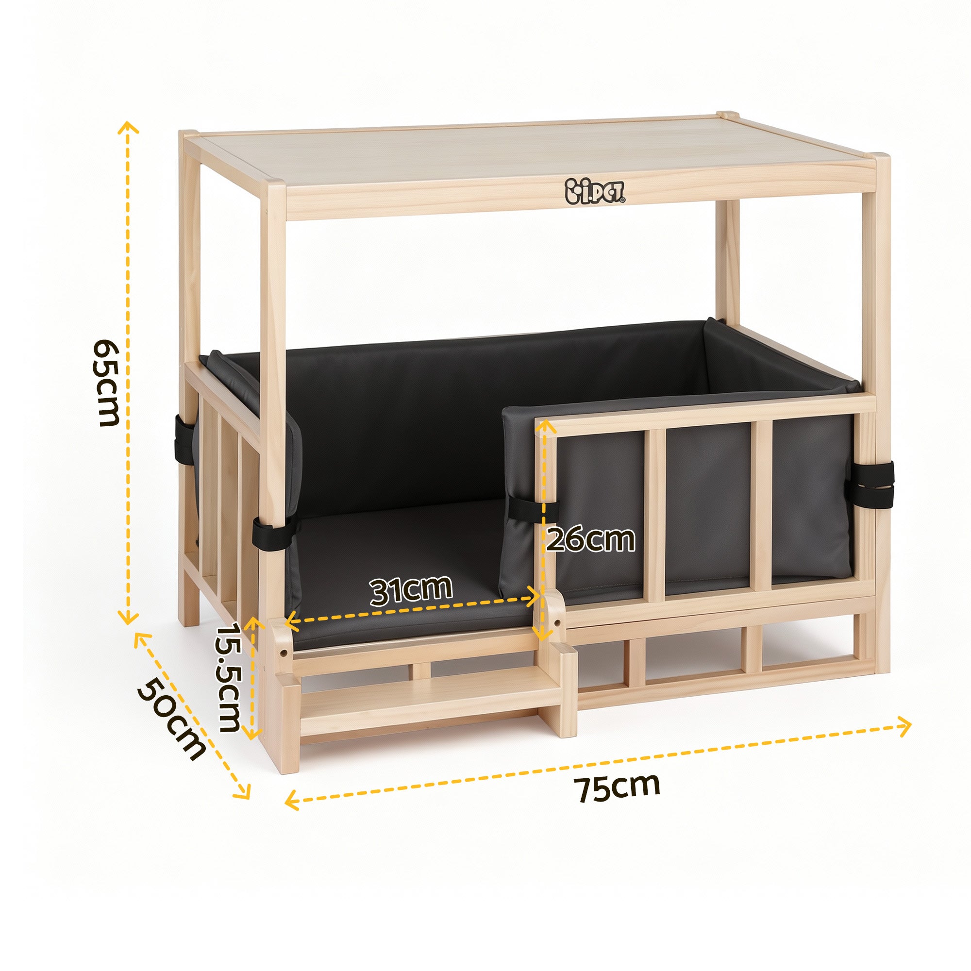2-in-1 Small Wooden Dog Bed Side Table - Homecoze