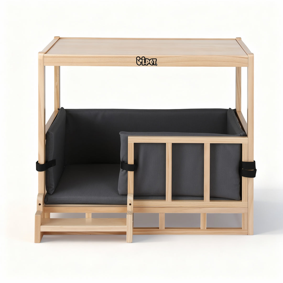 2-in-1 Small Wooden Dog Bed Side Table