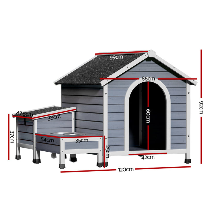 Dog Kennel Large Wooden Pet Cabin 99cm x 120cm x 92cm