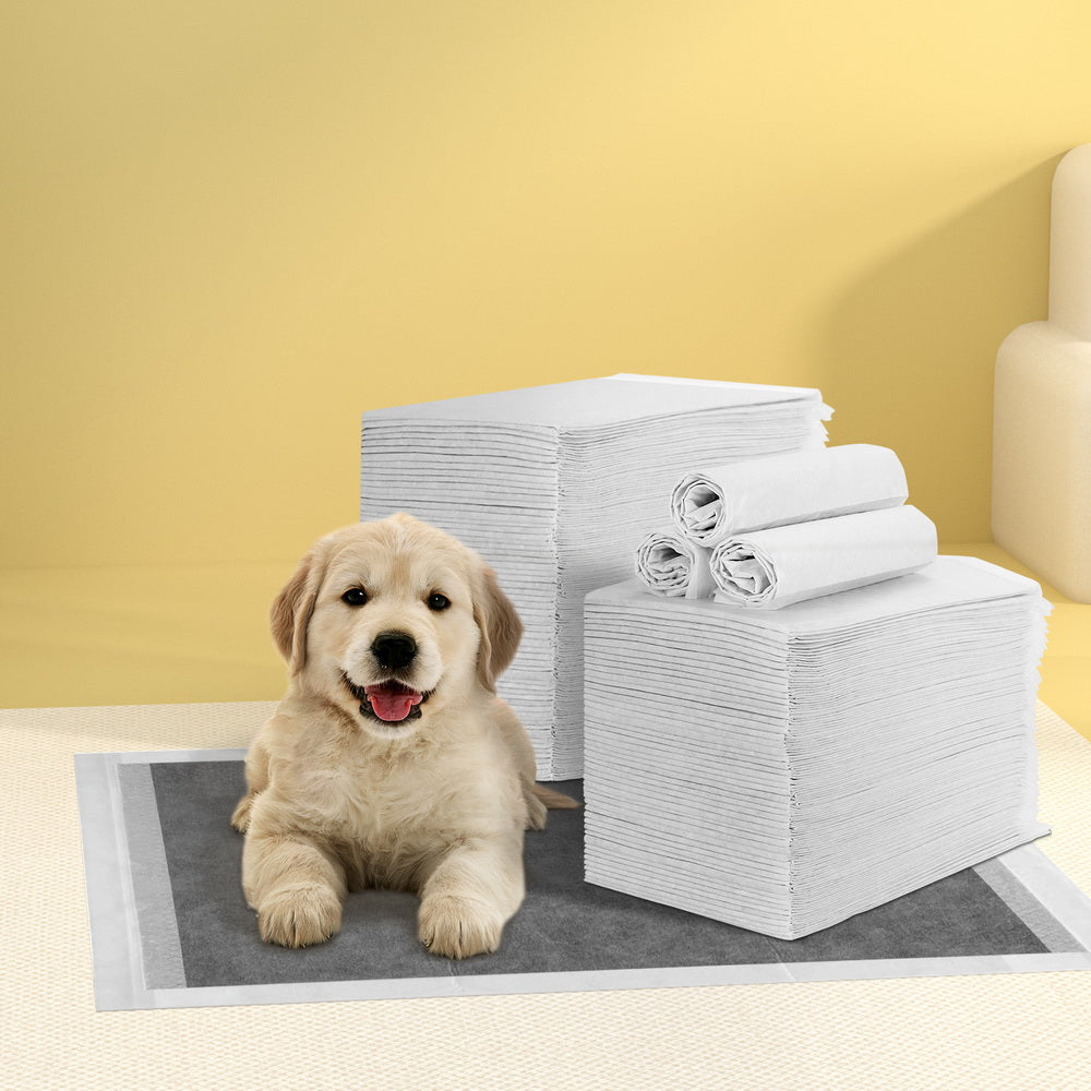 Pet Training Pads 200 Bulk Pack Puppy Dog Cat Toilet Indoor 60x60cm - Grey