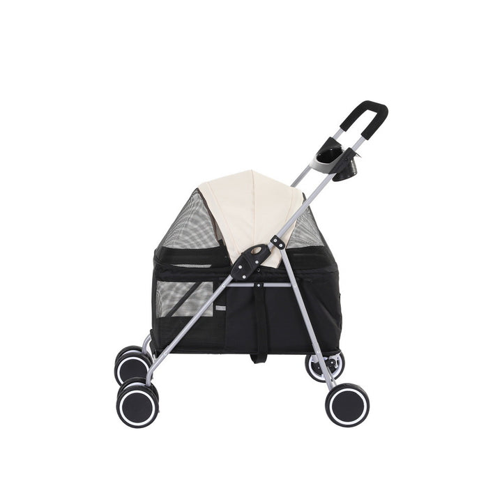 Pet Pram Cat or Small Dog Carrier Foldable Travel Stroller