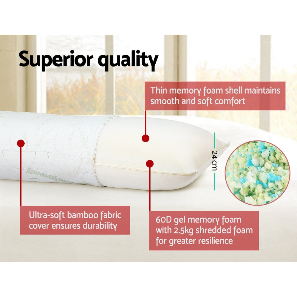 Body Support Pillow Bamboo Cover - Homecoze