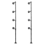 Industrial Series DIY 4 Tier Metal Pipe Wall Shelf Bracket Set (Brackets Only) - Homecoze
