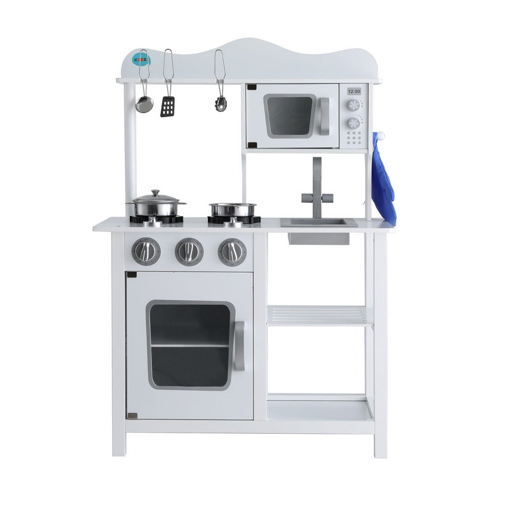 18 Piece Kids Kitchen Play Set - White - Homecoze