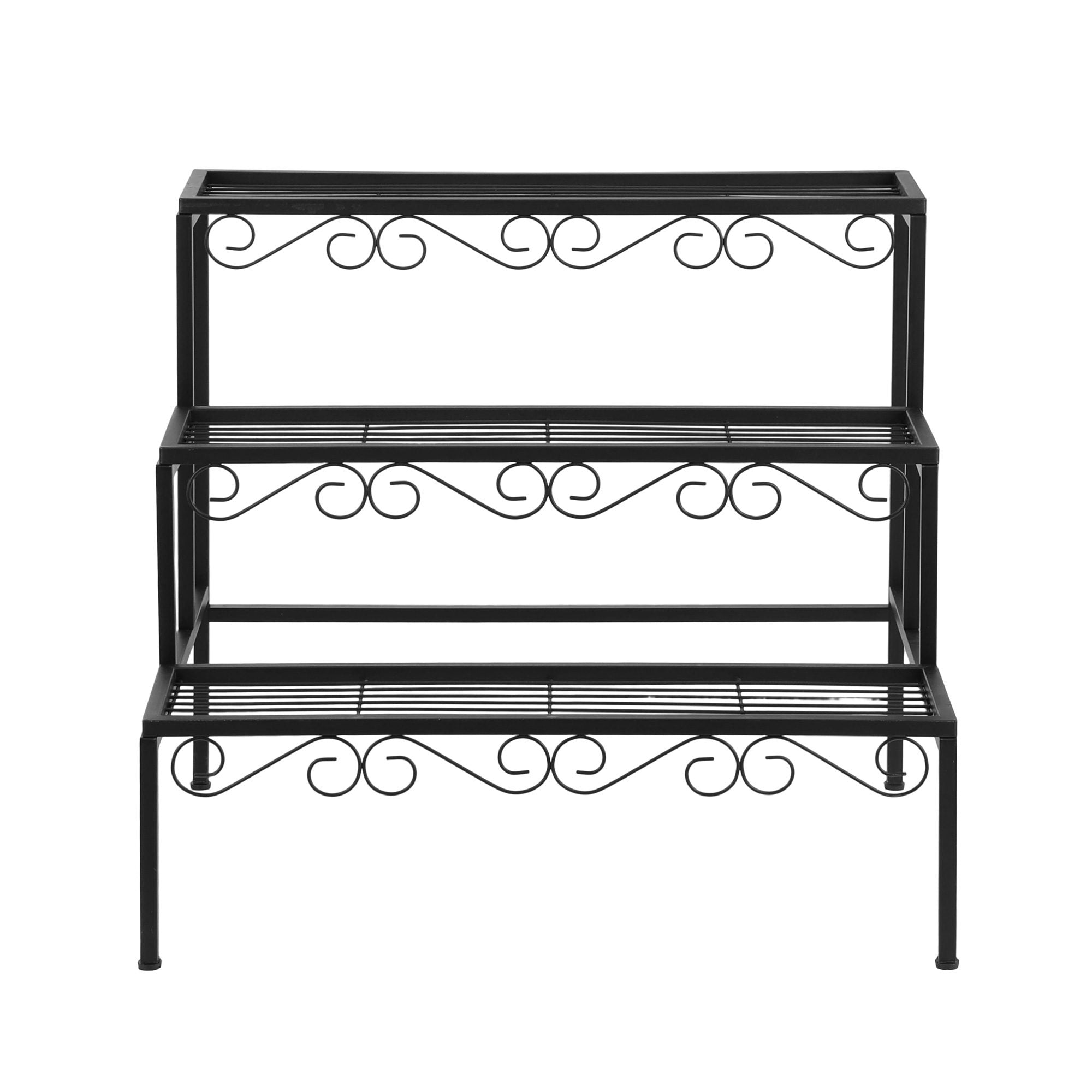 3-Tier Plant Stand Shelf 62cm - Black - Homecoze
